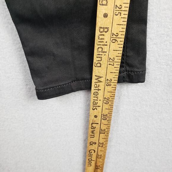 Machine Size 5 Low Rise Distressed Skinny Jean Black Thrashed Frayed Punk Grunge - Picture 6 of 11
